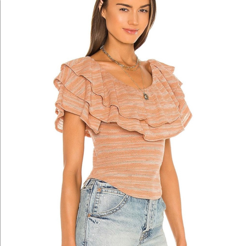 Free People Heirloom Ruffle Top